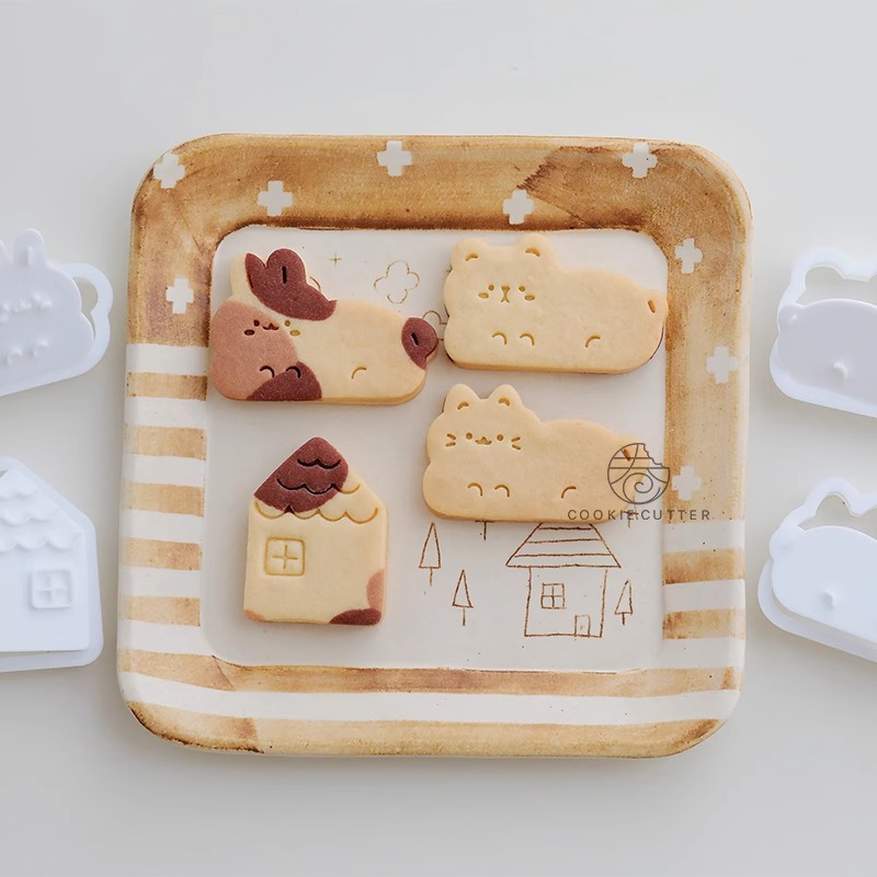Bunny Cake Mold - Формочка для печенья с мультяшными животными,