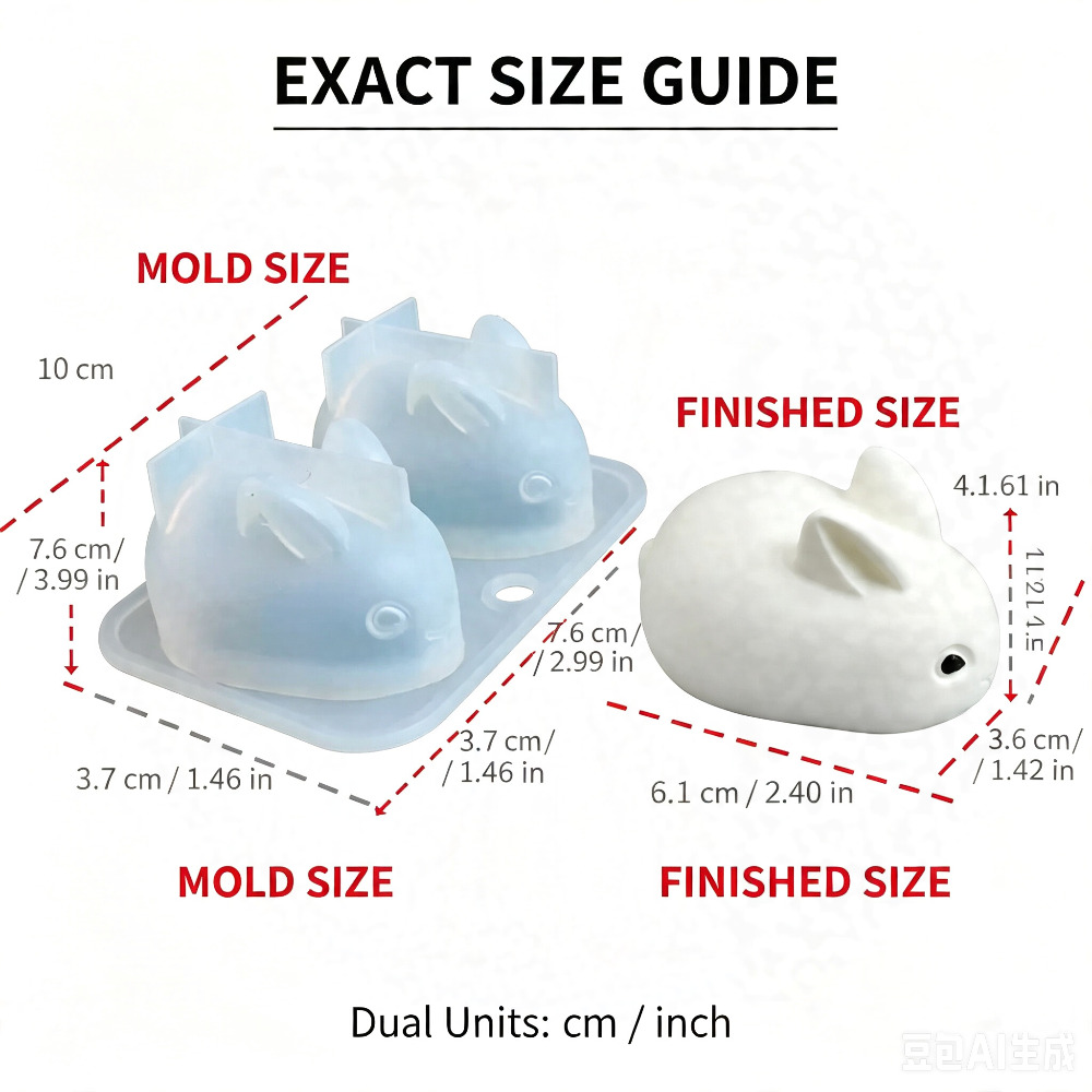 3D мини-форма из пищевого сили – обзор и цена Bunny Cake Mold